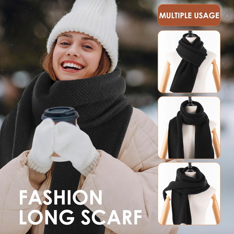 JOYPICKS Women's Long Knit Scarf Winter Chunky Scarfs Warm Big Wrap Thick Winter Fashion Scarves for Outdoor Men & Women - Image 5